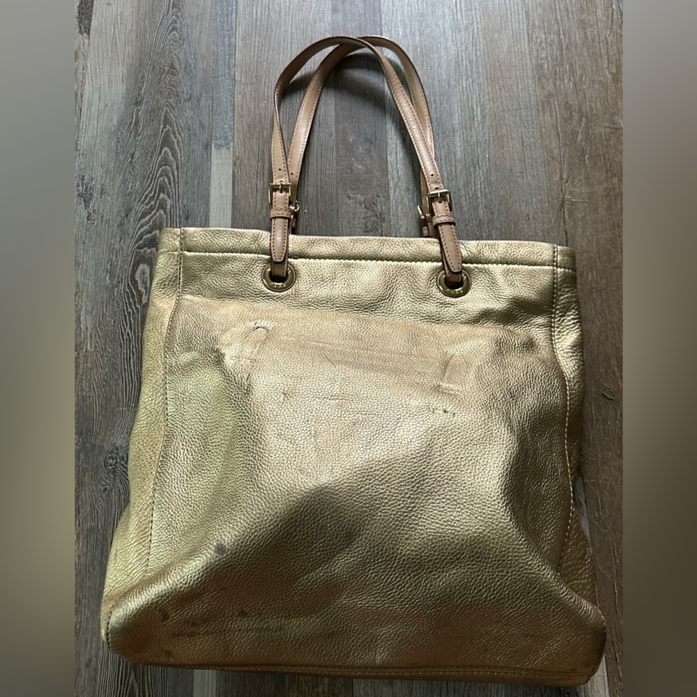 Michael Kors USED gold tote bag